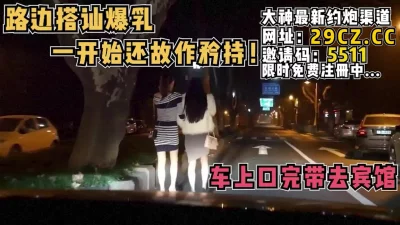 路边搭讪爆乳，都上车了还故作矜持！【完整版96分钟已上传到下面简阶】